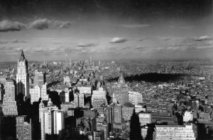 Irving Browning - New York City Skyline, North from Wall Street, ca. 1930s