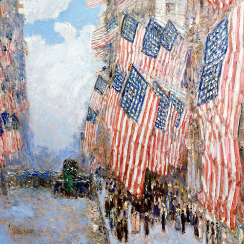 Childe Hassam, The Fourth of July, 1916 (The Greatest Display of the American Flag Ever Seen in New York, Climax of the Preparedness Parade in May), 1916