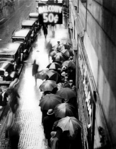 Irving Browning - Moviegoers line up for Charlie Chaplin's "City Lights", NYC, ca. 1930