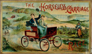 McLoughlin Bros. - The Horseless Carriage Race, 1900
