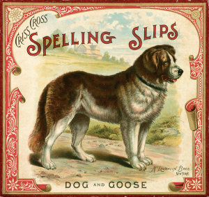 McLoughlin Bros. - Criss Cross Spelling Slips:  Dog & Goose, ca. 1890
