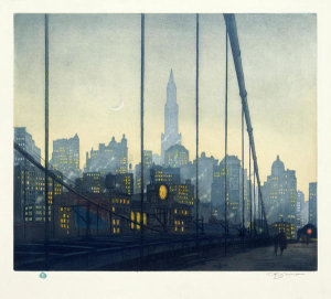 Tavik Frantisek Simon - New York - Brooklyn Bridge, 1927