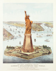 Currier and Ives - The Great Bartholdi Statue, Liberty Enlightening the World, 1883