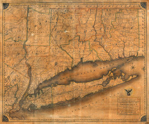 William Damerum - Map of the Southern part of the State of New York, 1815