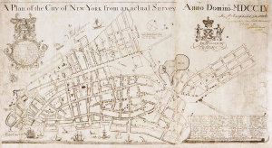 Francis Maerschalck - A Plan of the City of New York from an actual Survey Anno Domini - M, DCC, IV, 1754 (N-YHS)