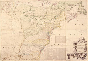 John Mitchell - A Map of the British and French Dominions in North America, London, 1755 (N-YHS)