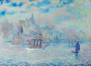 Theodore Earl Butler - Ships in New York Harbor, 1907-17