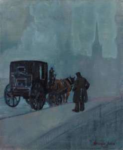 George Luks - Foggy Night, ca. 1922-25