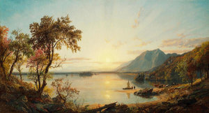 Jasper Francis Cropsey - Sunset, Lake George, New York, 1867