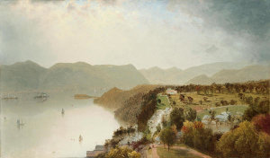 John Frederick Kensett - View from Cozzens' Hotel near West Point, New York, 1863
