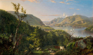 John Ferguson Weir - View of the Highlands from West Point, 1862