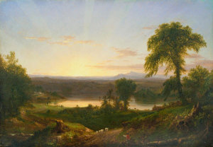 Thomas Cole - Summer Twilight, A Recollection of a Scene in New England, 1834