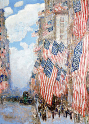 Childe Hassam - The Fourth of July, 1916 (The Greatest Display of the American Flag Ever Seen in New York, Climax of the Preparedness Parade in May), 1916