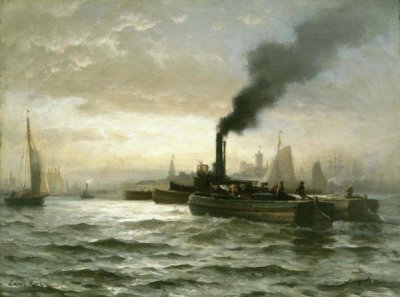 Edward Moran - New York Harbor, ca. 1880