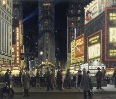 Howard Thain - The Great White Way - Times Square, New York City, 1925