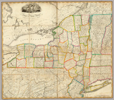 John H. Eddy - State of New York with part of the adjacent States, 1818