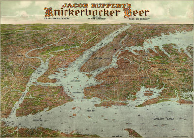 Knickerbocker Beer - Panoramic view of New York City and vicinity, 1912