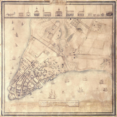David Grim - A Plan of the City and Environs of New-York as they were in the Years 1742, 1743 and 1744, 1813 (N-YHS)