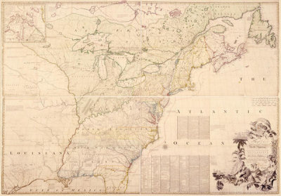 John Mitchell - A Map of the British and French Dominions in North America, London, 1755 (N-YHS)