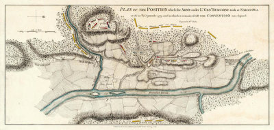 William Faden - Plan of the Position Which the Army under Lt. Genl. Burgoine Took at Saratoga on the 10th of September, 1777 (N-YHS)