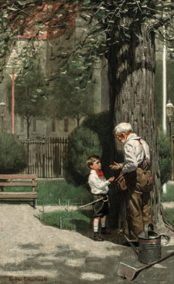 Norman Perceval Rockwell - Gramercy Park, ca. 1918