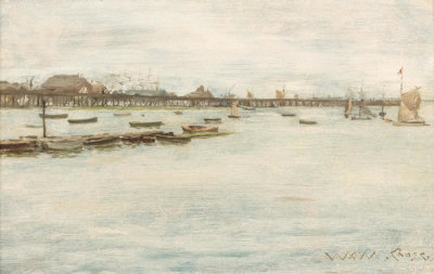 William Merritt Chase - The Boat Harbor (Gowanus Pier), ca. 1888