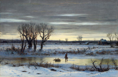 George Henry Boughton - Winter Twilight Near Albany, 1858