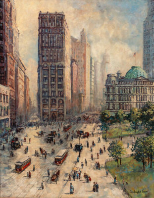 Colin Campbell Cooper - City Hall Park, ca. 1925